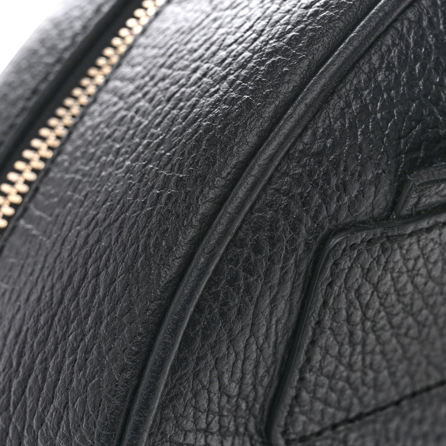 Pebbled Calfskin Soho Chain Backpack Black