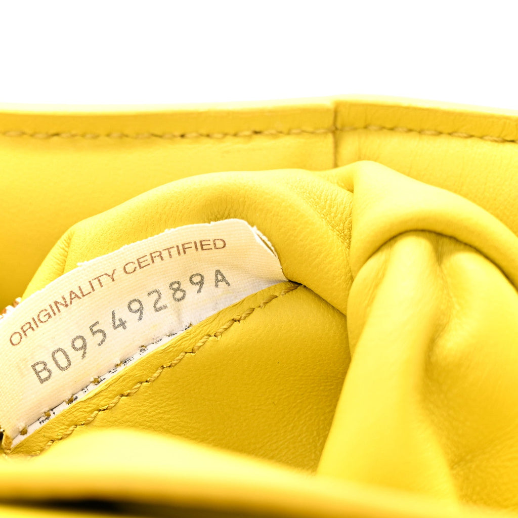 Nappa Maxi Intreccio Padded Cassette Crossbody Bag Buttercup
