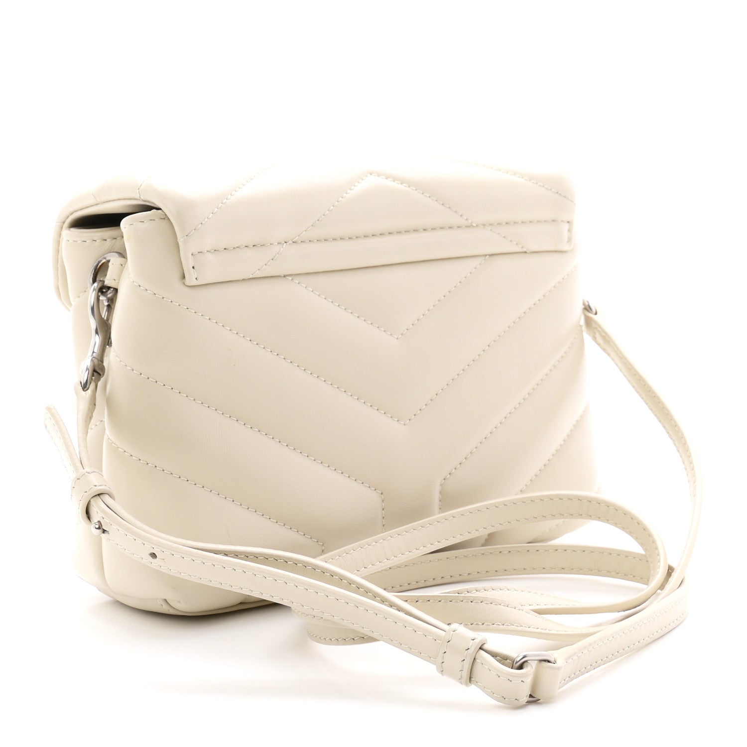 Calfskin Y Quilted Monogram Toy Loulou Satchel Ivory