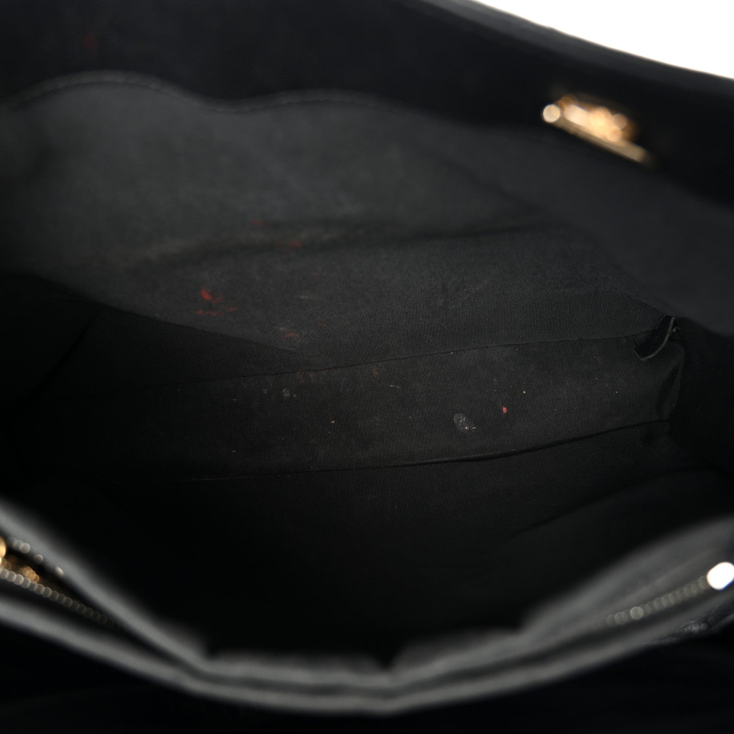 Caviar Quilted Large Flap Shopping Tote Black