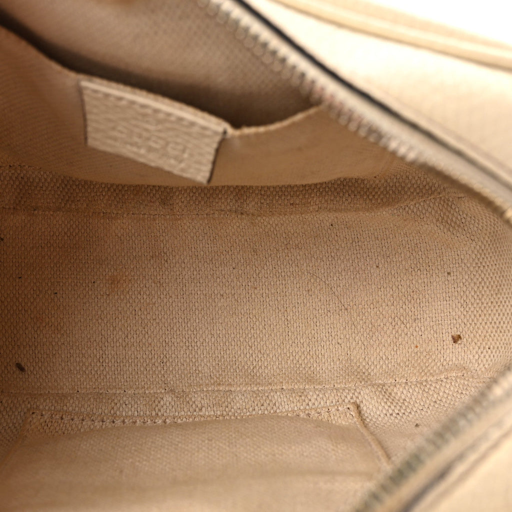 Pebbled Calfskin Small Soho Disco Bag Off White