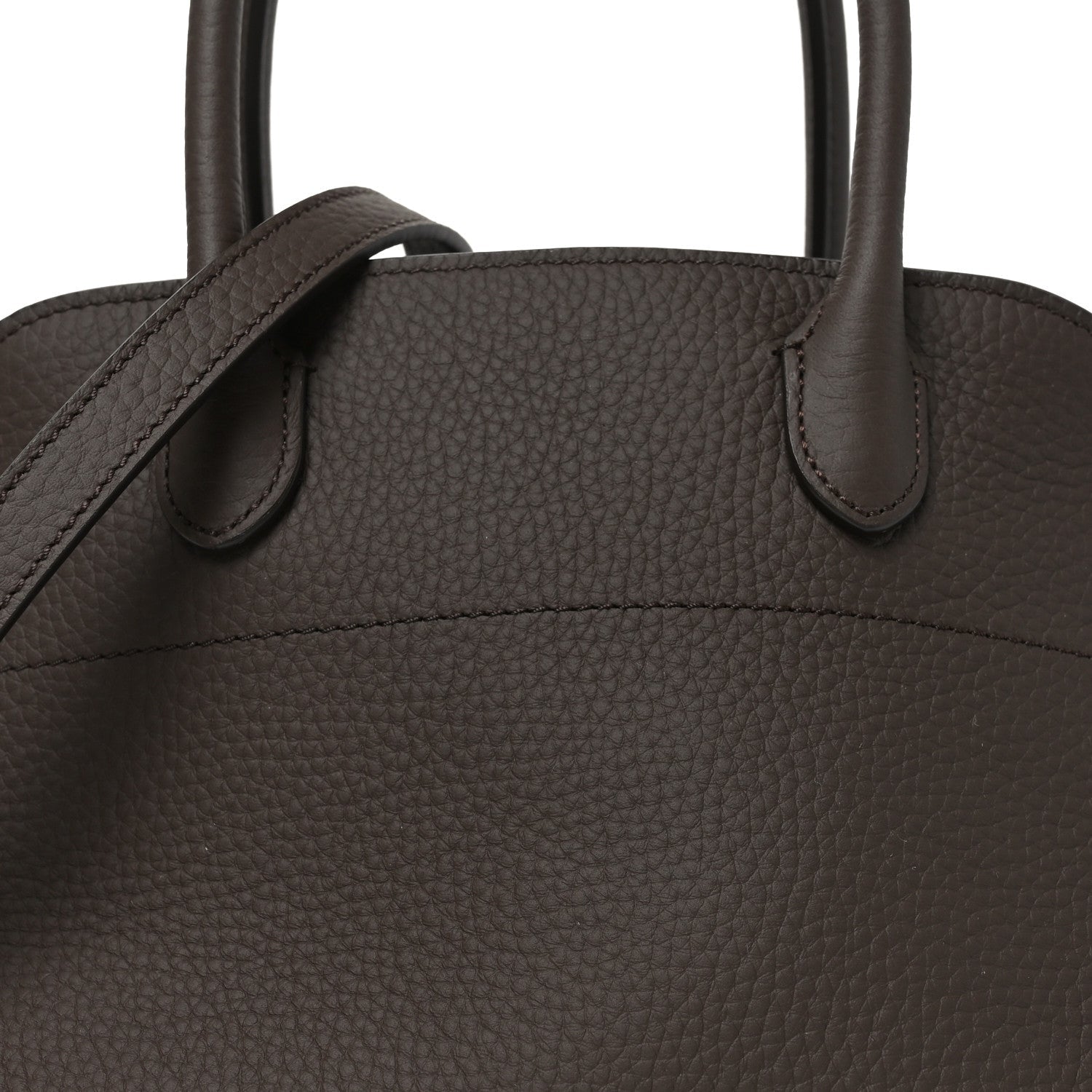 Grained Calfskin Soft Margaux 10 Bag Deep Brown