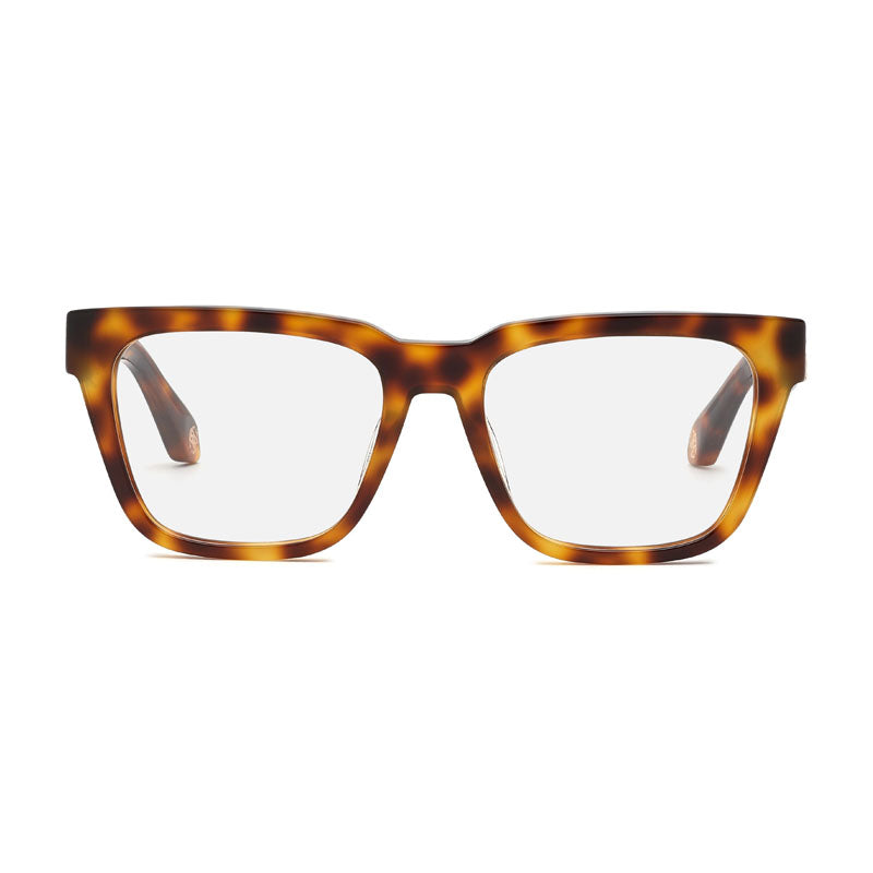 Roberto Cavalli Eyeglasses Square Full Rim, Havana Frame and Clear Demo Lenses Lens VRC026M02BP