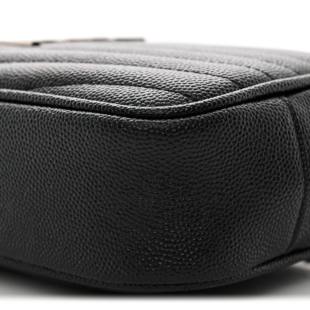 Grain De Poudre Matelasse Monogram Mini Lou Camera Bag Black