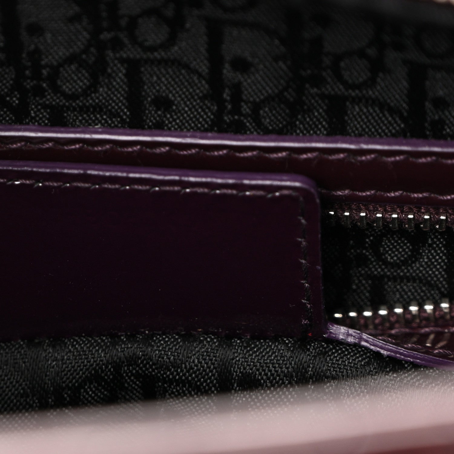 Patent Cannage Large Lady Dior Violet Purple
