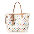 LV X TM Monogram Multicolor Neverfull MM White