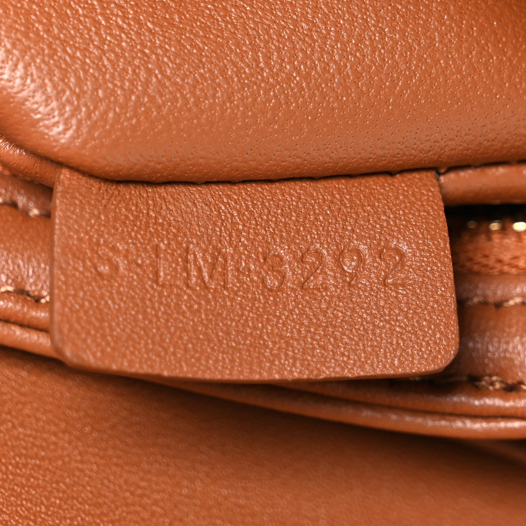 Textile Calfskin Classique Triomphe Bag Natural Tan