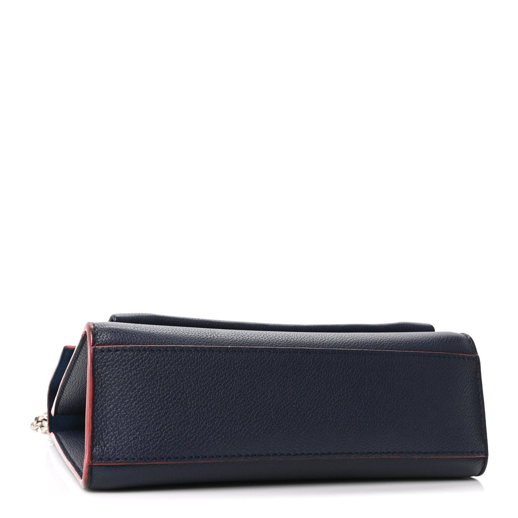 Soft Calfskin My Lockme Chain Bag BB Marine Rouge