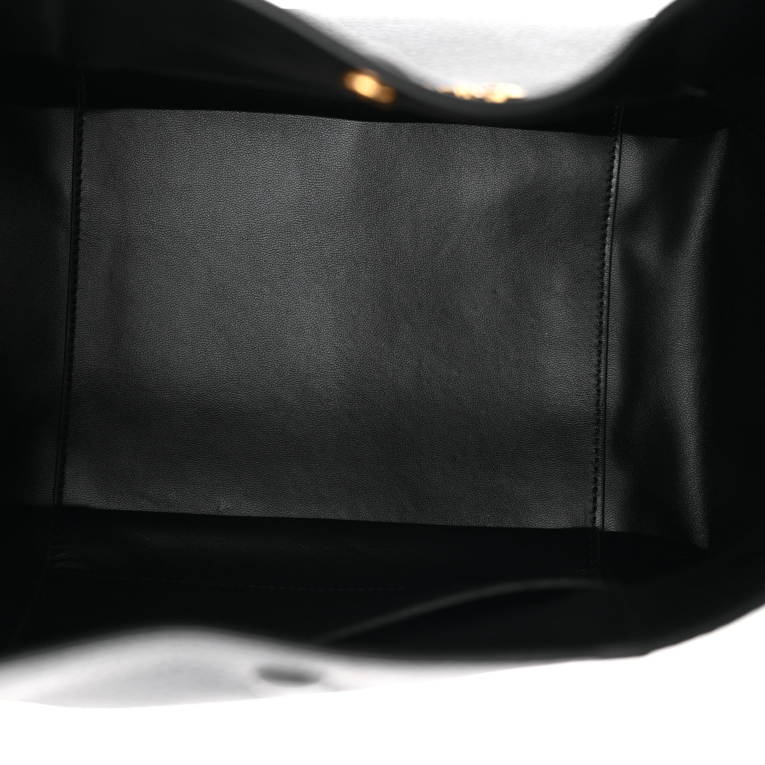 Calfskin Medium Signature Bucket Bag Black