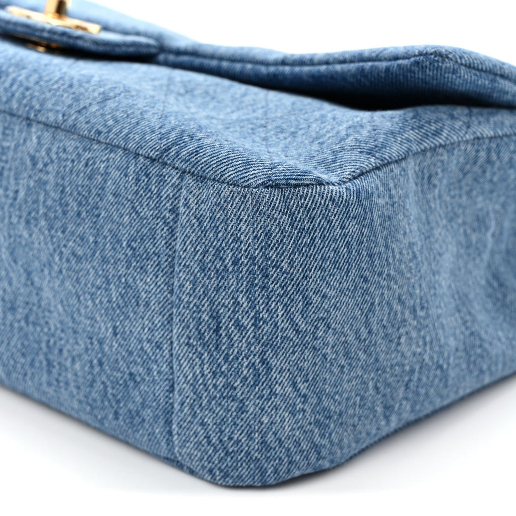 Denim Small Souplissimo Maxi Flap Blue