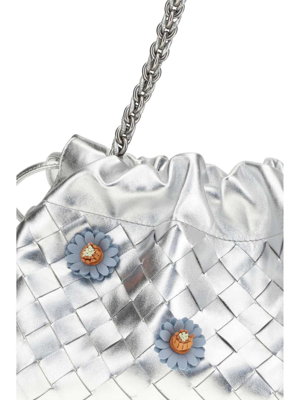 Bottega Veneta Women Dustbag Clutch Bag With Floral Appliqués