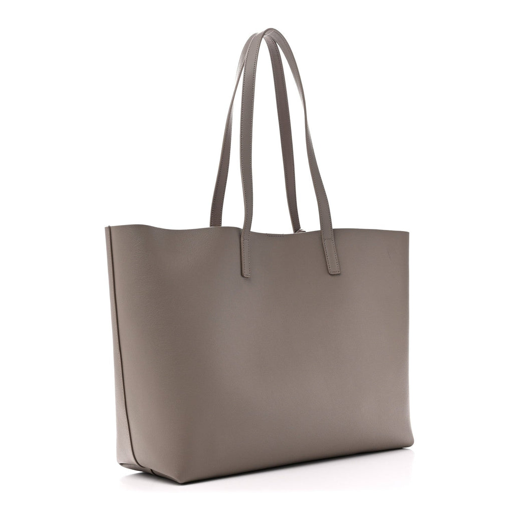 Calfskin Large Shopping Tote Oyster Gray