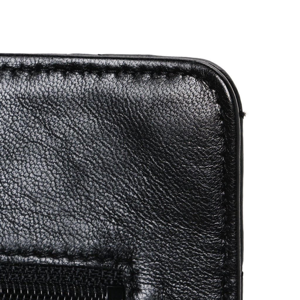 Lambskin Quilted Wallet On Chain WOC Black
