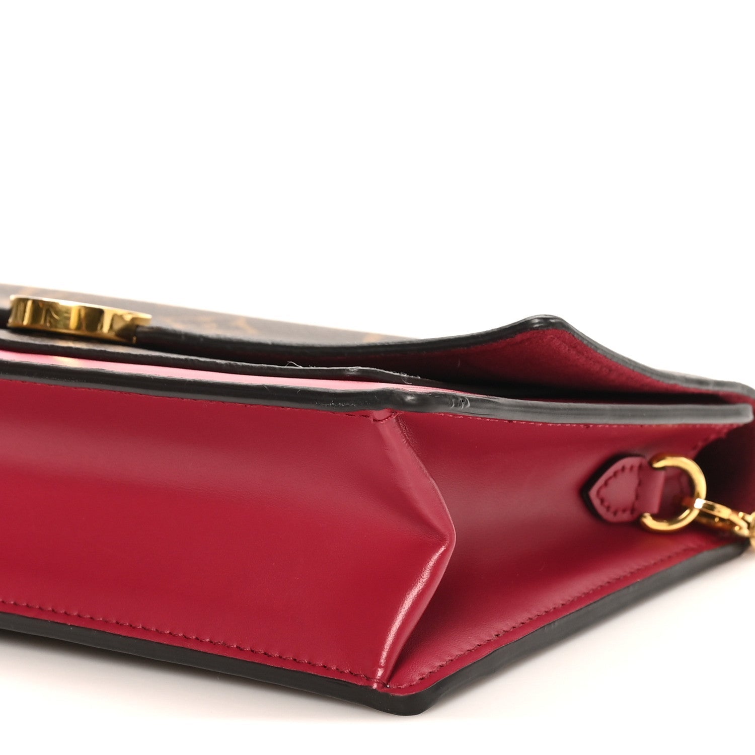 Monogram Flore Chain Wallet Fuchsia