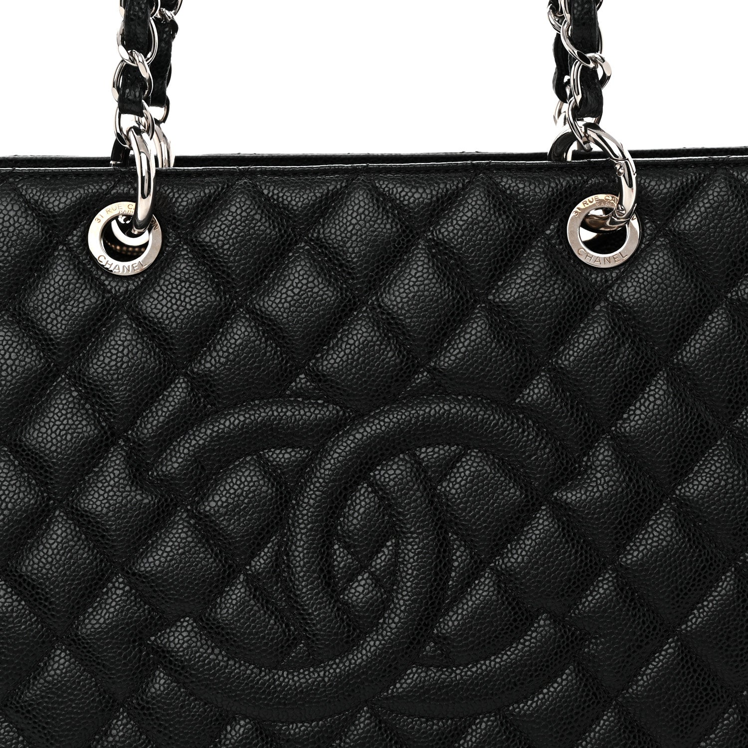 Caviar Quilted XL Grand Shopping Tote GST Black