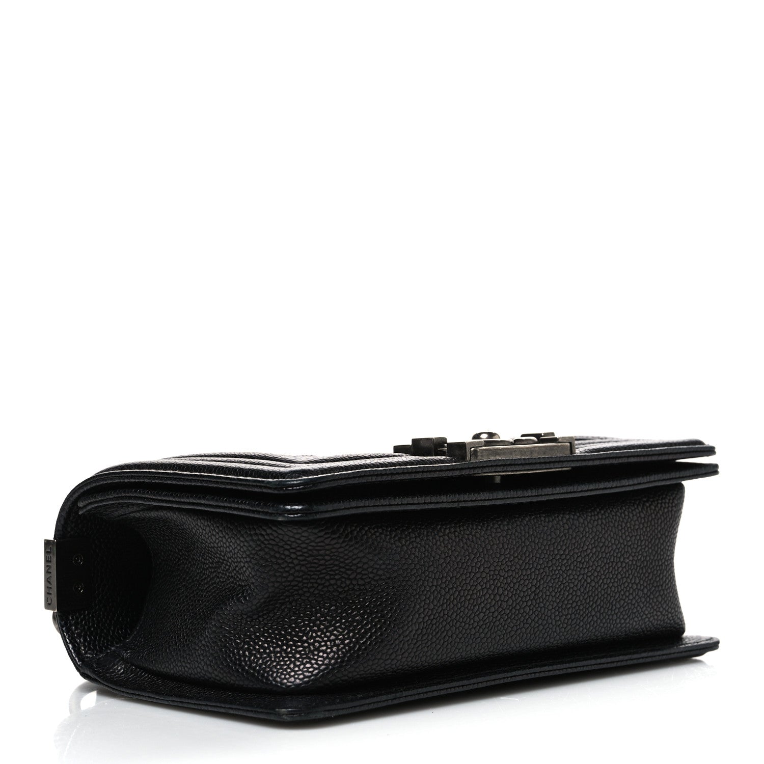 Caviar Quilted Small Boy Flap Black