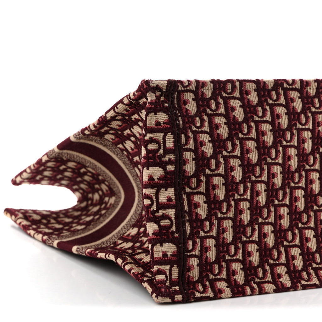 Oblique Large Book Tote Burgundy Multicolor