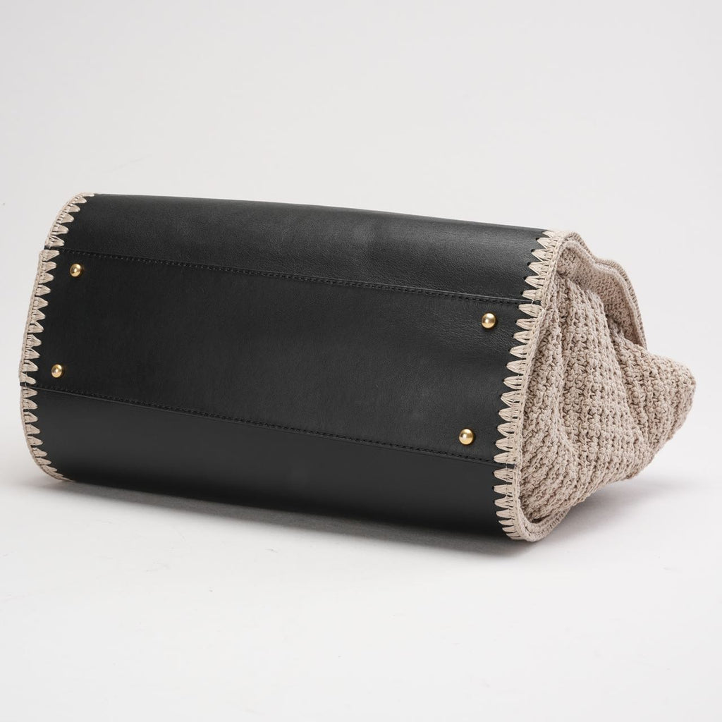 Chanel Deauville Shopping Tote Large Kalbsleather Black/Beige