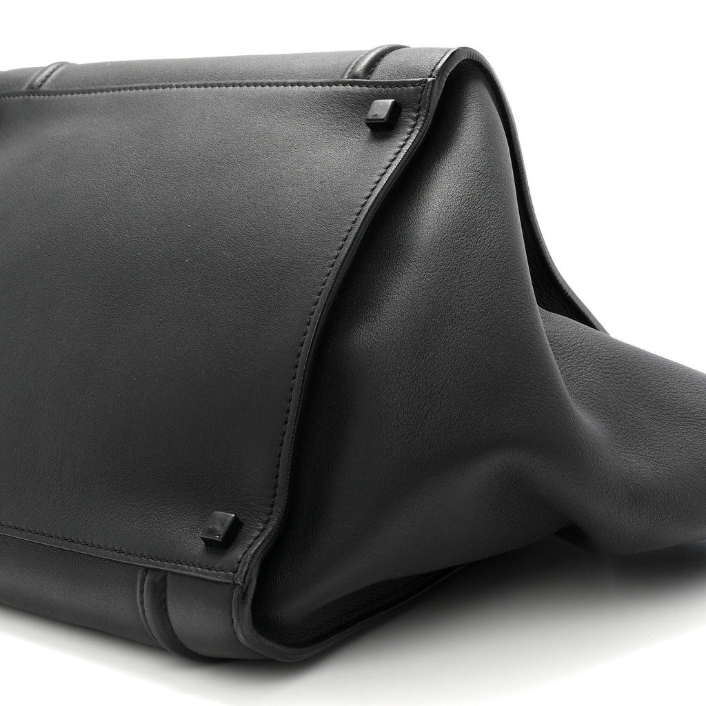 Grained Calfskin Medium Phantom Luggage Black