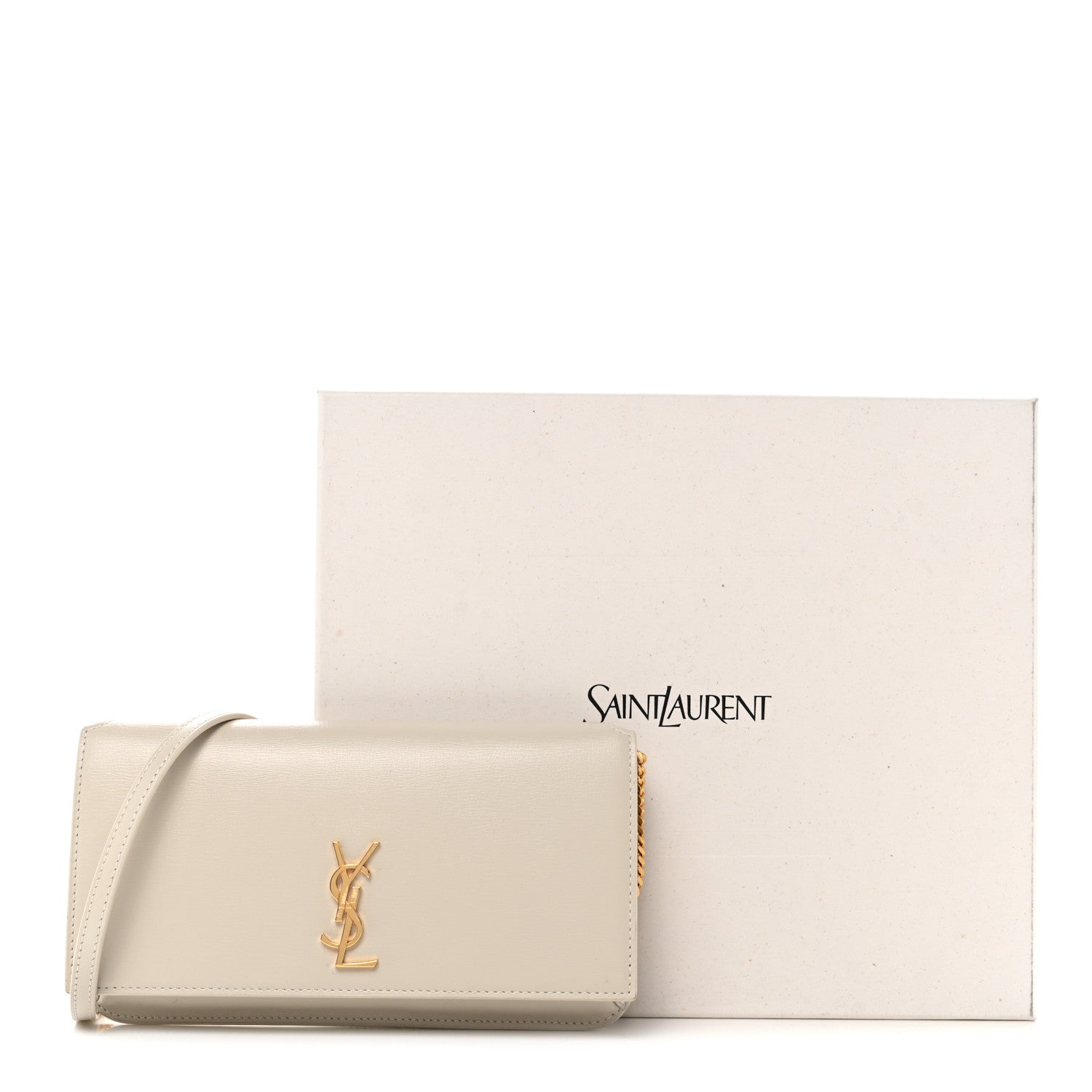 Smooth Calfskin Monogram Phone Holder Crossbody Crema Soft