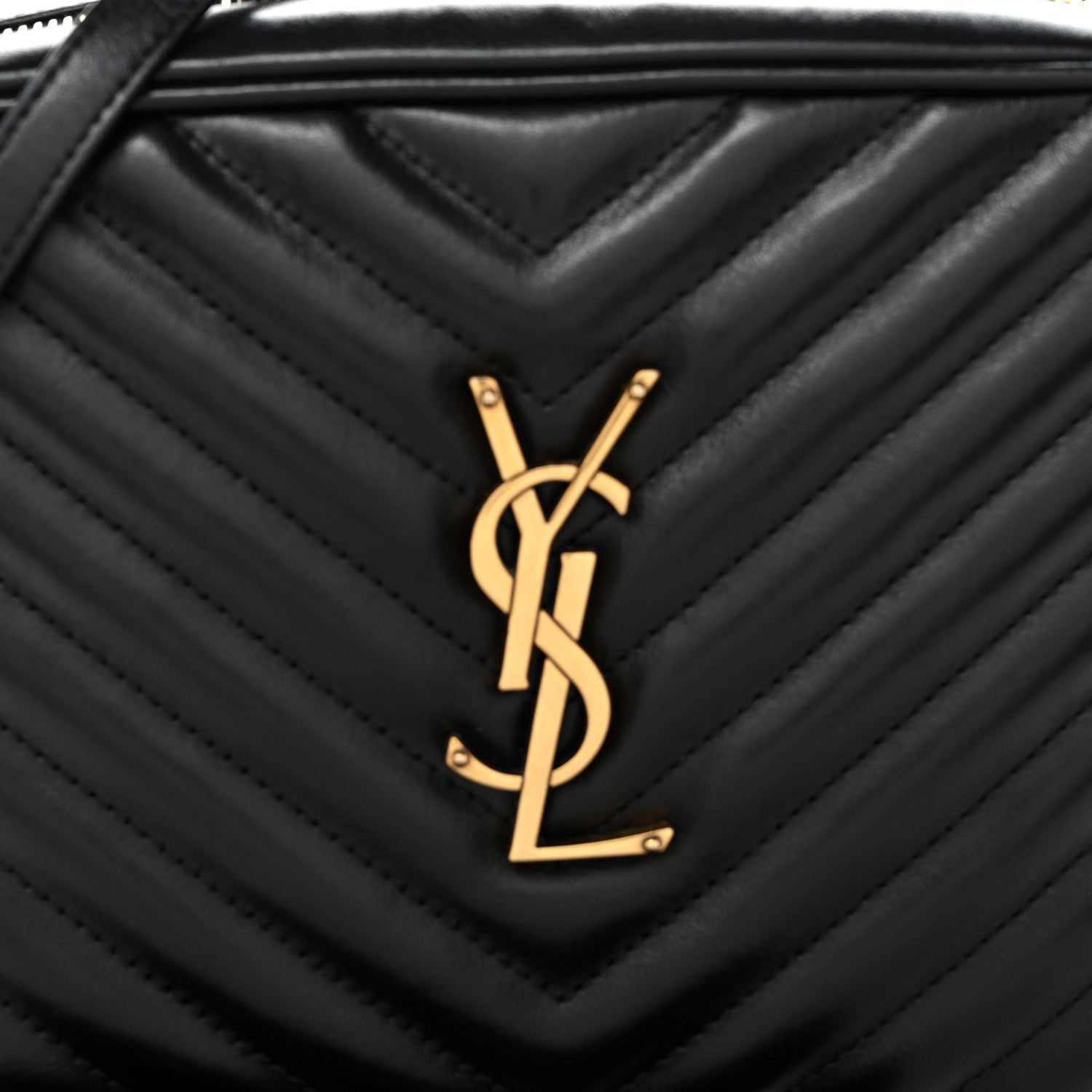 Calfskin Matelasse Monogram Lou Camera Bag Black