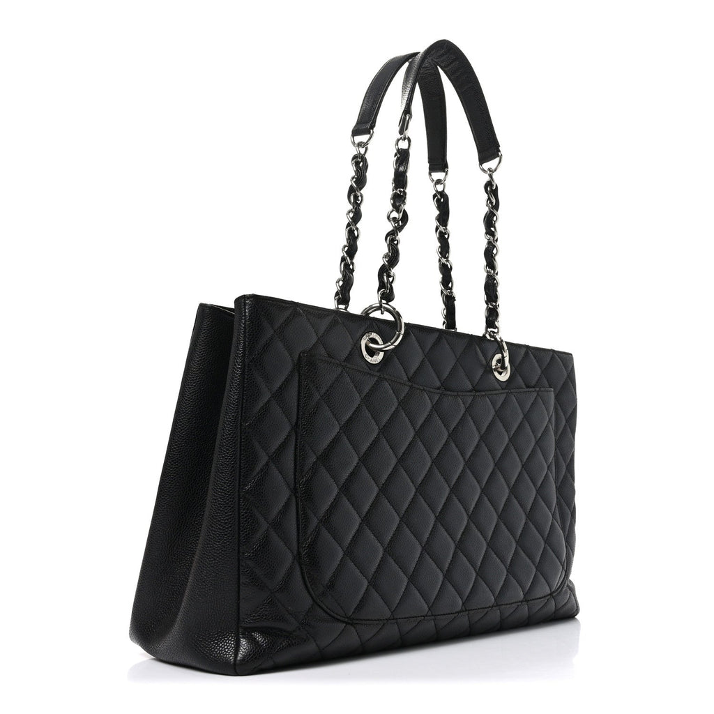 Caviar Quilted XL Grand Shopping Tote GST Black