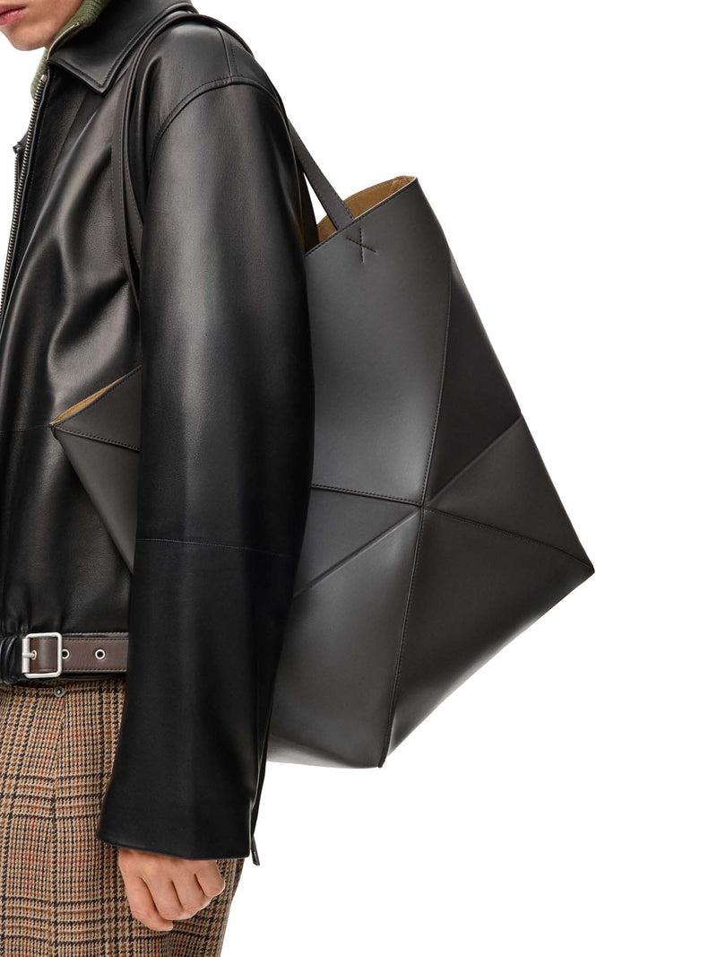 Loewe Men Puzzle Fold Tote Xl Bag In Polished Calfskin