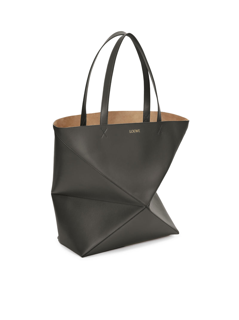 Loewe Men Puzzle Fold Tote Xl Bag In Polished Calfskin