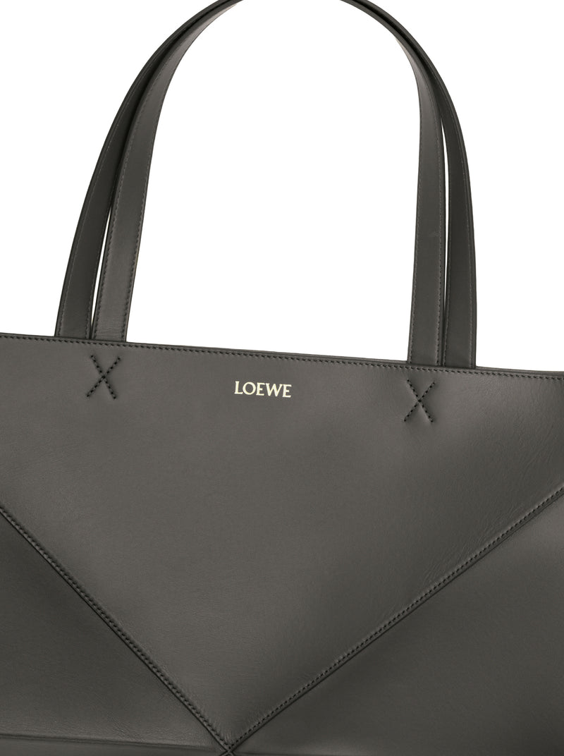 Loewe Men Puzzle Fold Tote Xl Bag In Polished Calfskin
