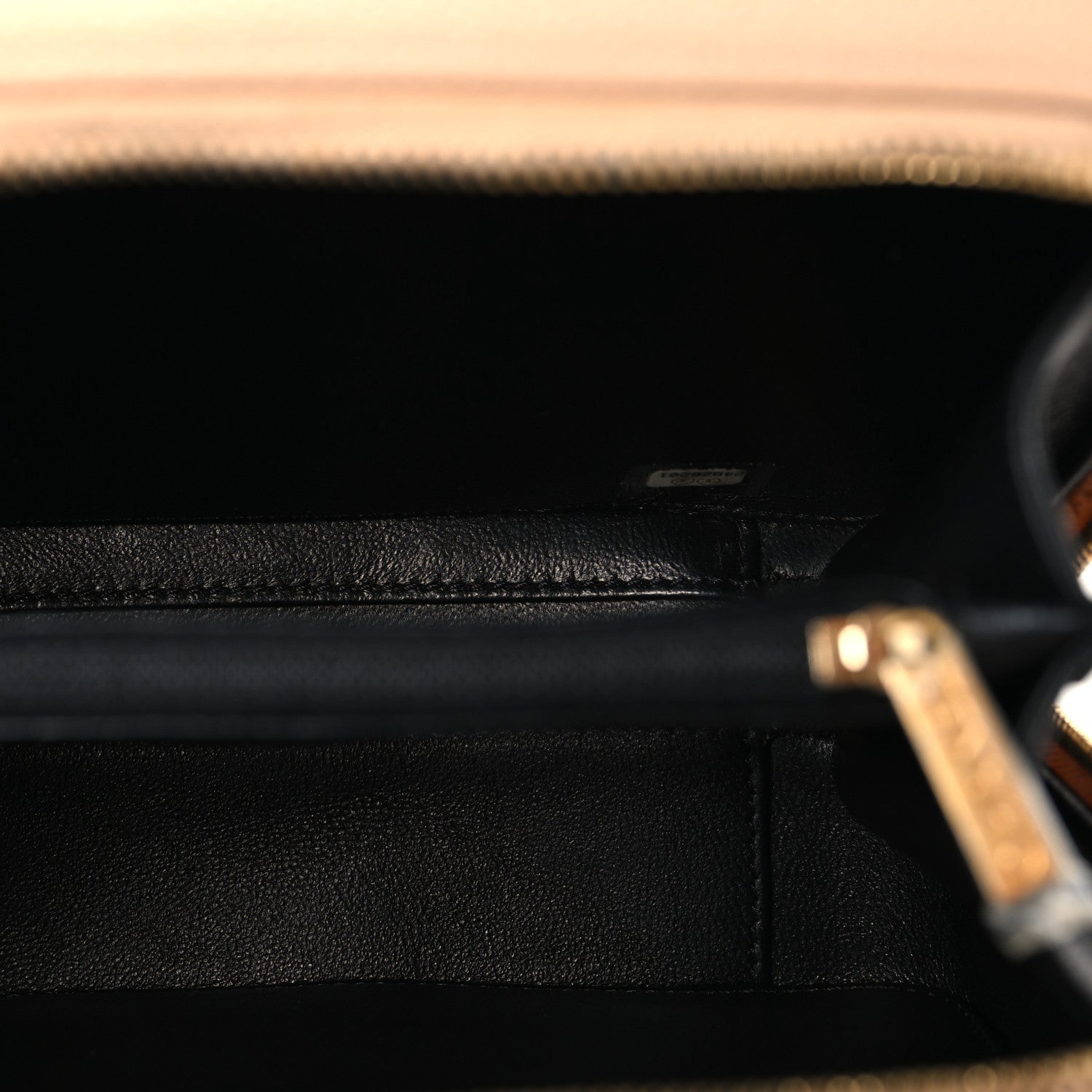 Caviar Quilted Medium CC Filigree Vanity Case Beige Black