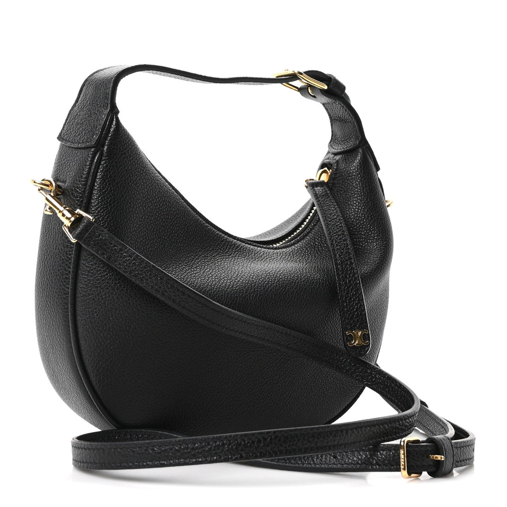 Supple Grained Calfskin Teen Lulu Shoulder Bag Black