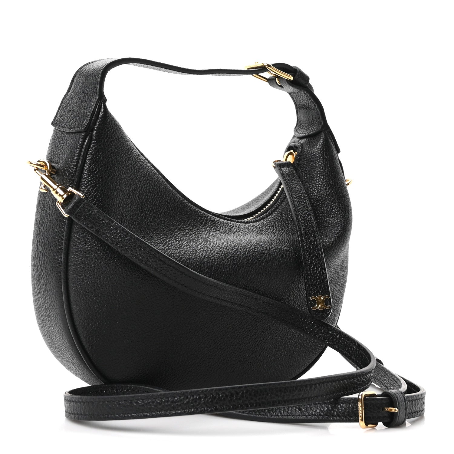 Supple Grained Calfskin Teen Lulu Shoulder Bag Black