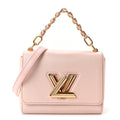 Iridescent Grained Calfskin Summer Splash Twist PM Pink