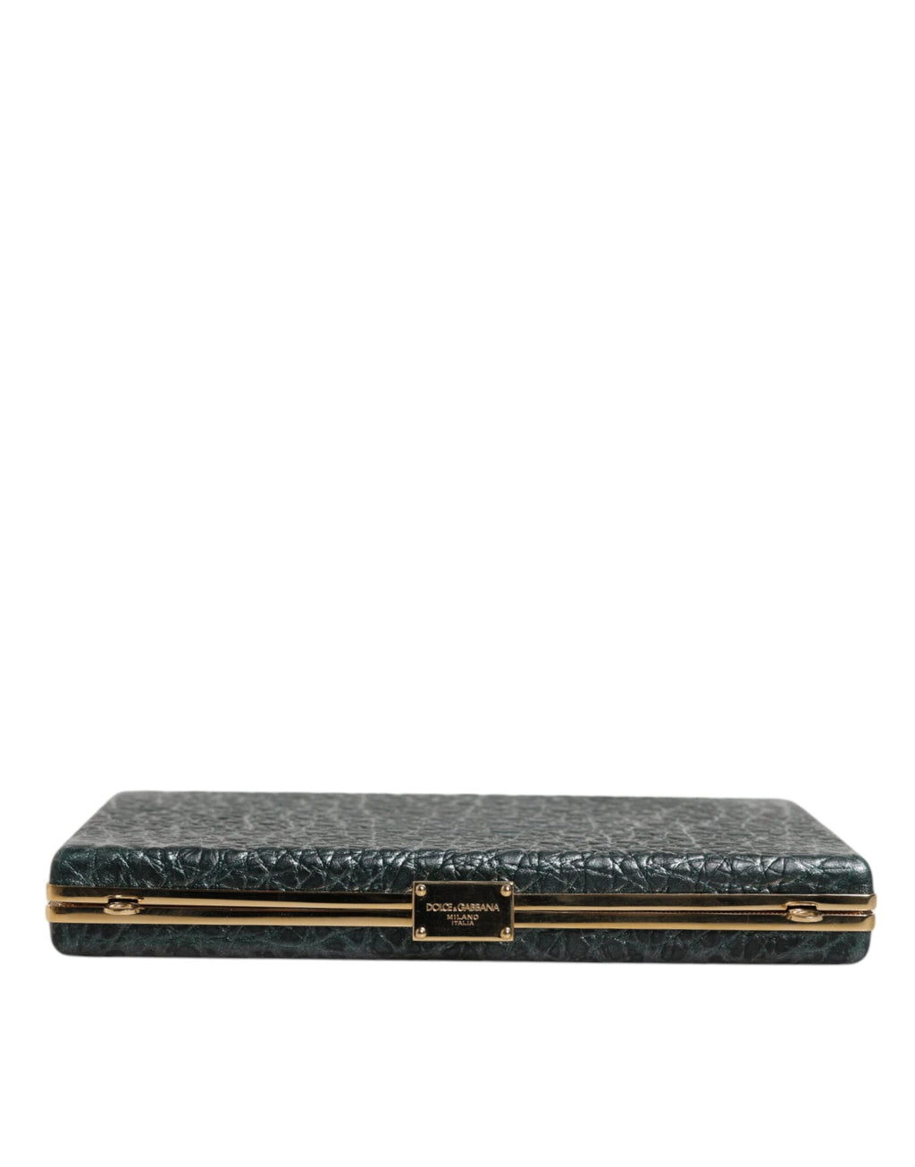 Dolce & Gabbana Black Leather Clutch Evening Crossbody Women's Bag