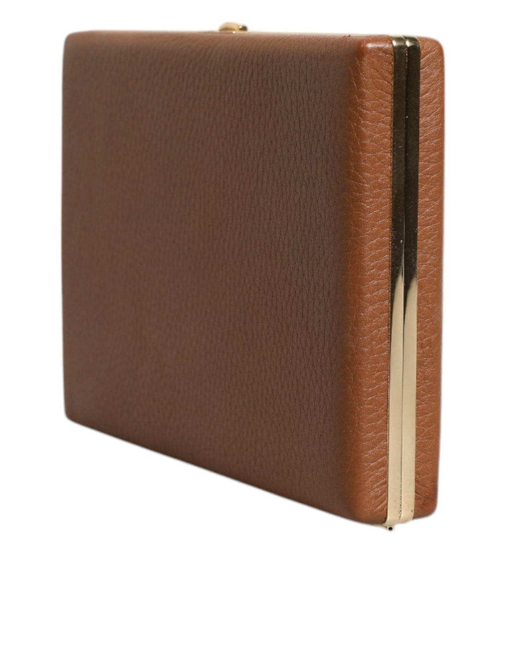 Dolce & Gabbana Brown Leather Clutch Evening Crossbody Women's Bag ( )