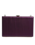 Dolce & Gabbana Purple Leather Clutch Evening Crossbody Women's Bag ( )