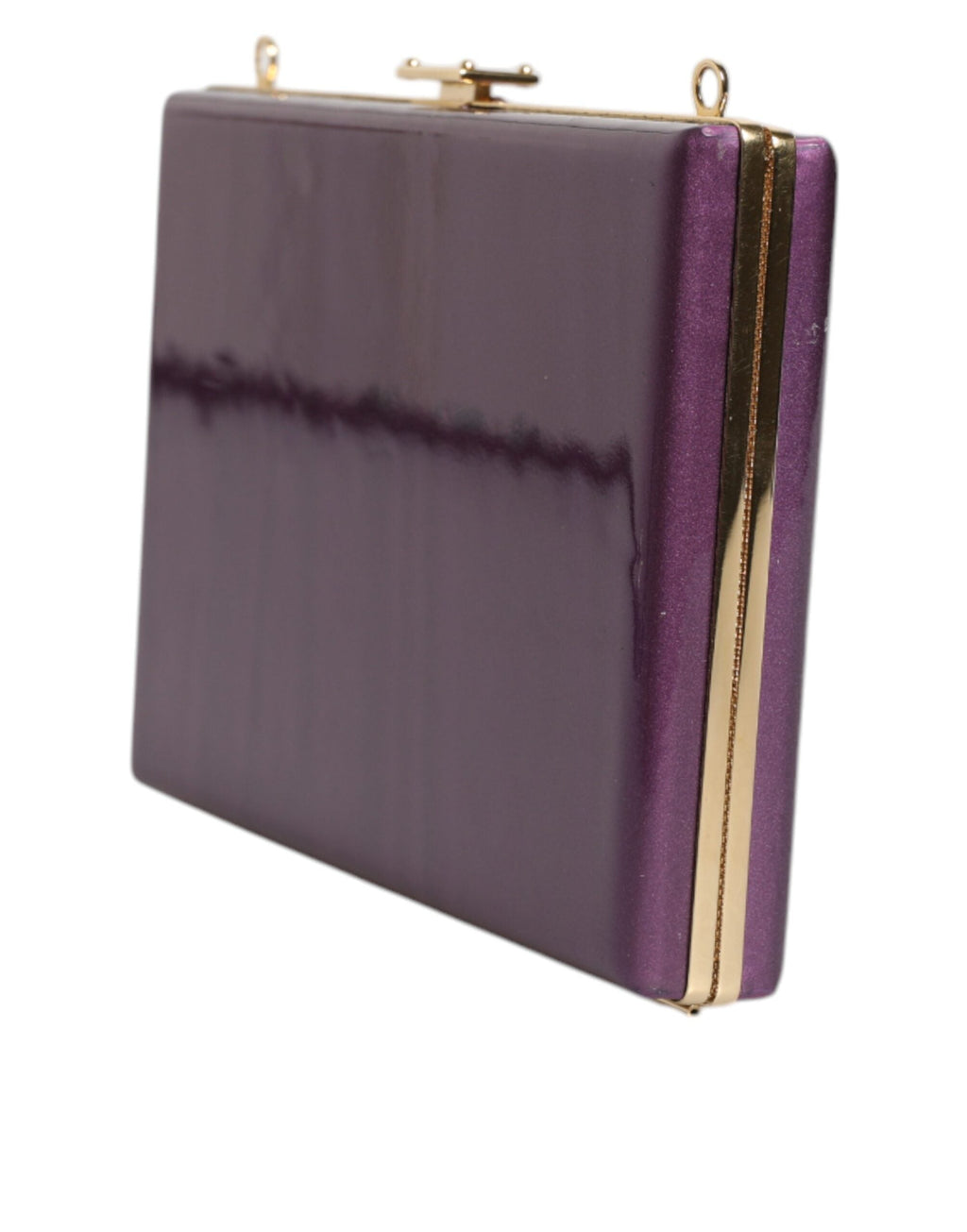 Dolce & Gabbana Purple Leather Clutch Evening Crossbody Women's Bag ( )