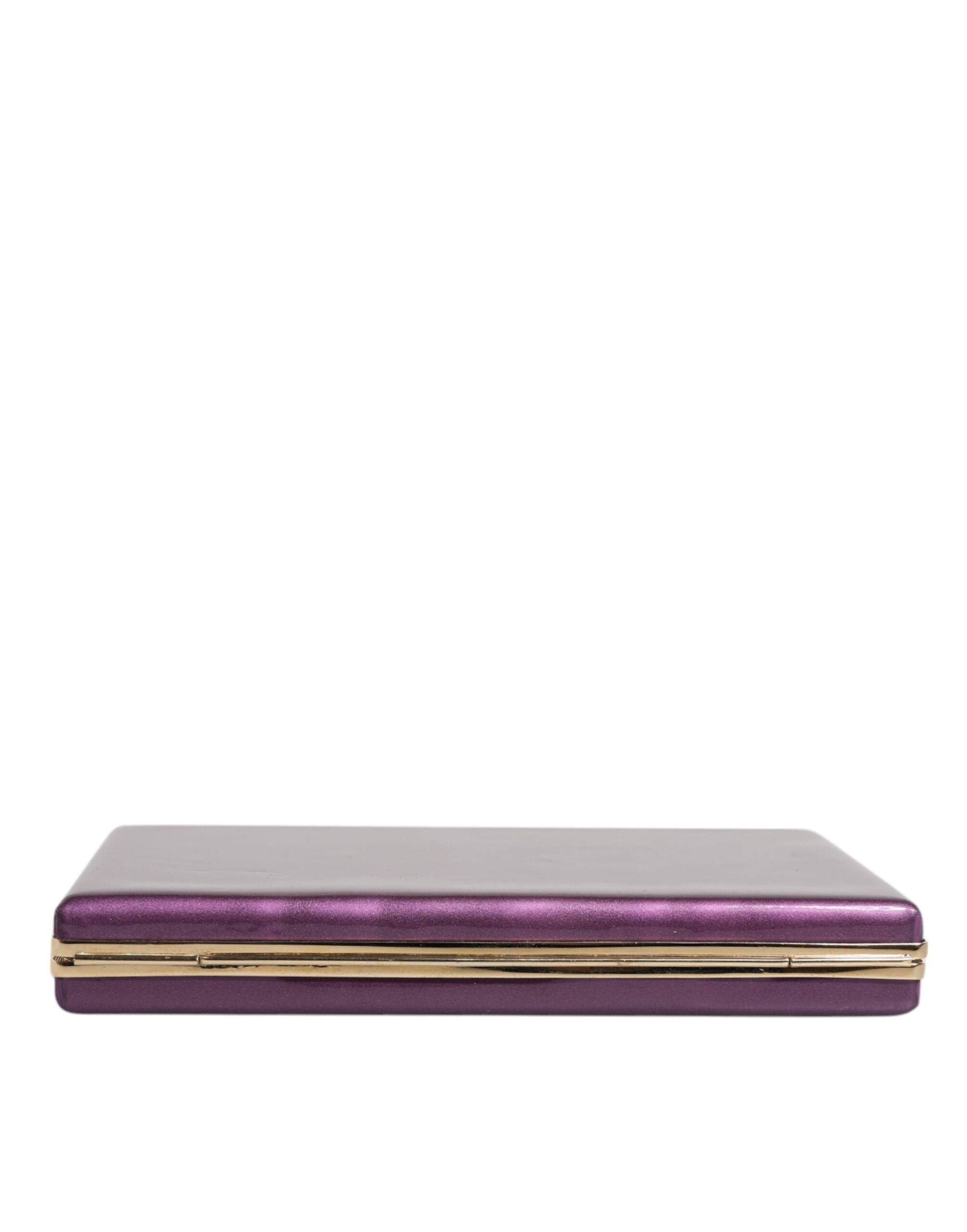 Dolce & Gabbana Purple Leather Clutch Evening Crossbody Women's Bag ( )