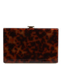Dolce & Gabbana Brown Leather Clutch Evening Crossbody Women's Bag ( )