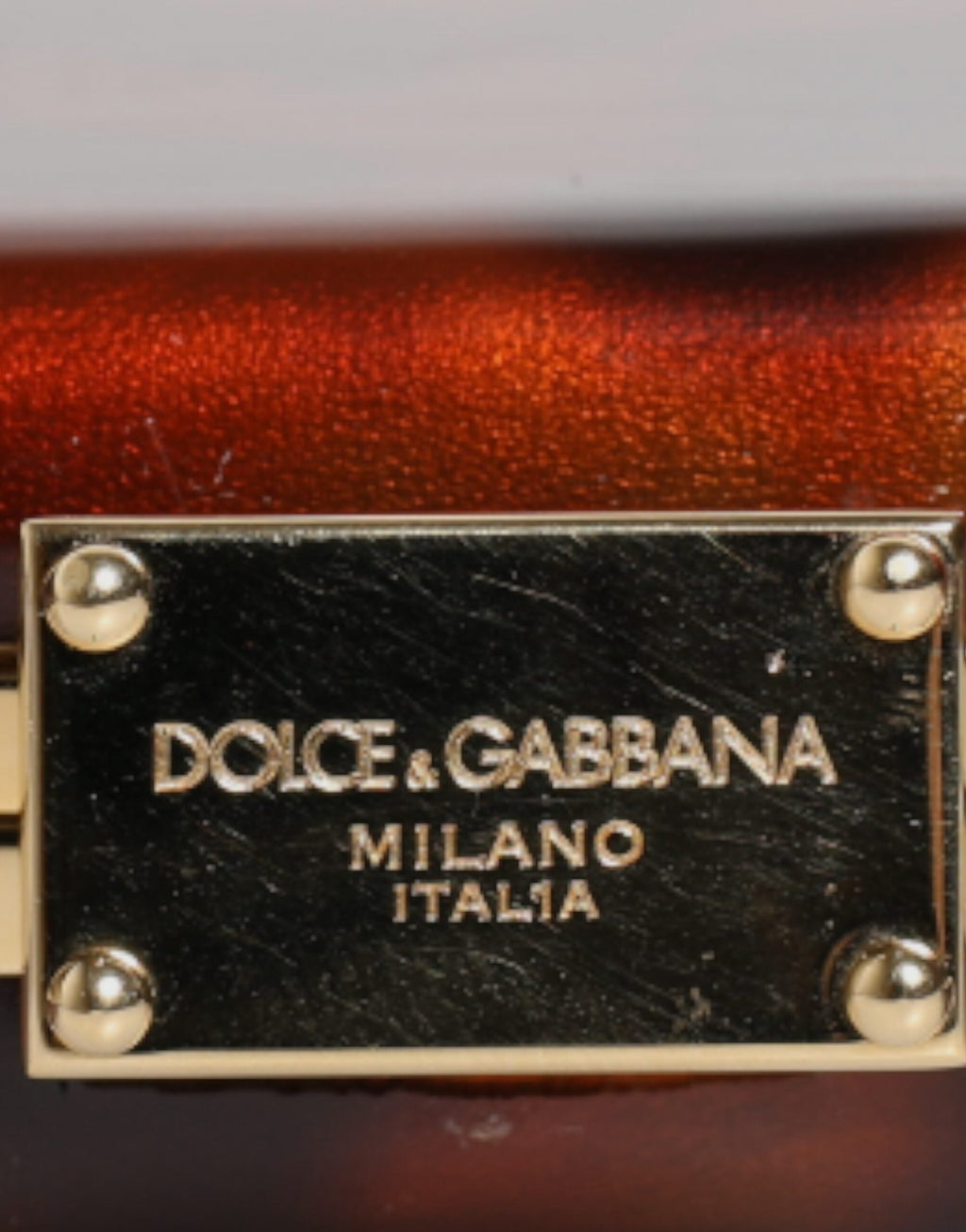 Dolce & Gabbana Brown Leather Clutch Evening Crossbody Women's Bag ( )