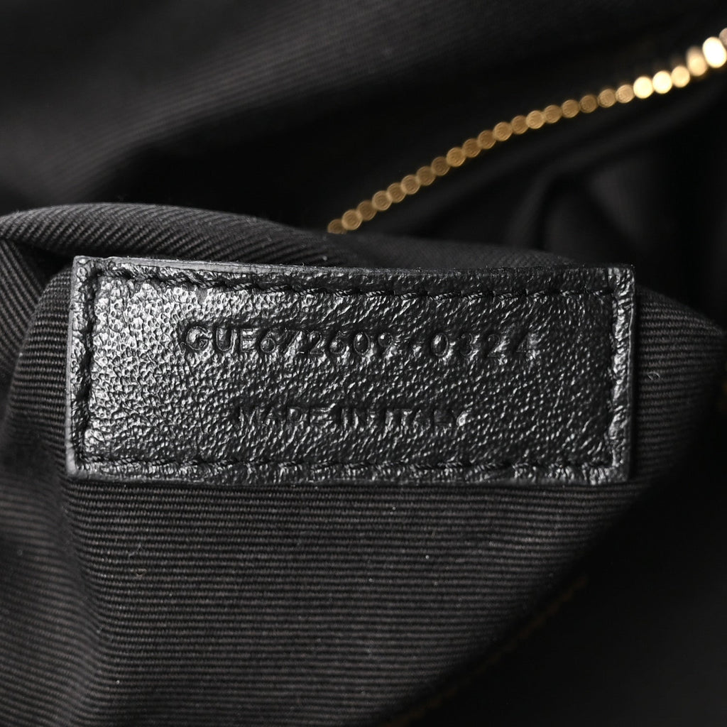 Lambskin Matelasse Monogram Joe Backpack Black
