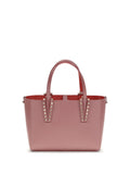 Christian Louboutin Women Leather Tote Bag With Spikes