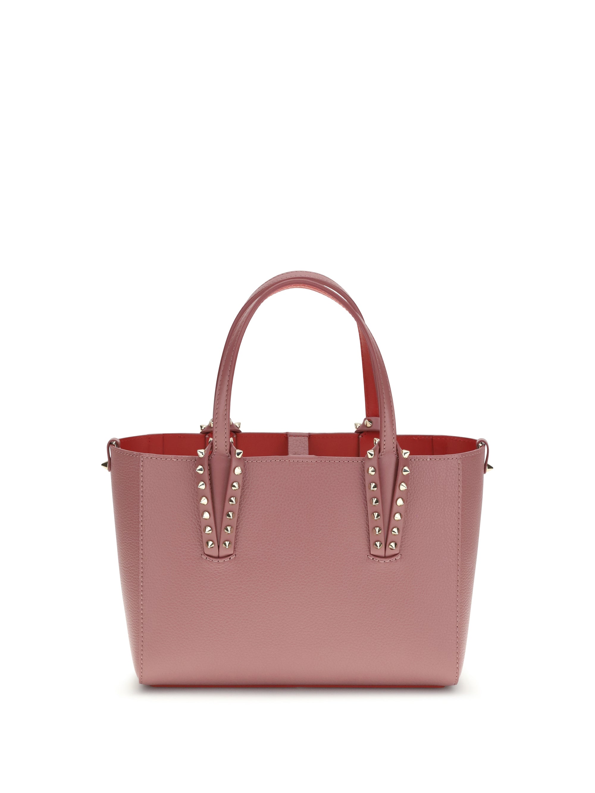 Christian Louboutin Women Leather Tote Bag With Spikes
