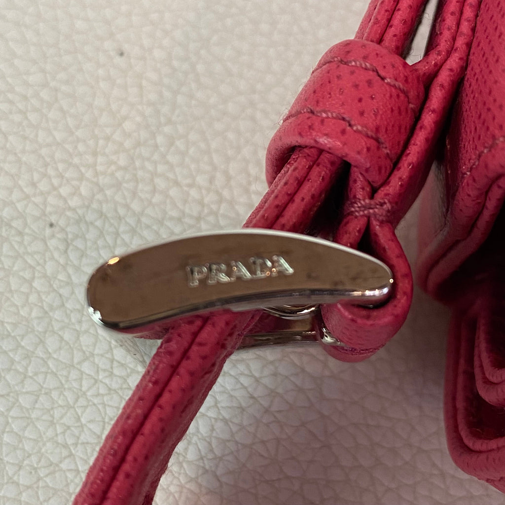 PRADA Pink Saffiano Leather Turnlock Shoulder Bag NWT