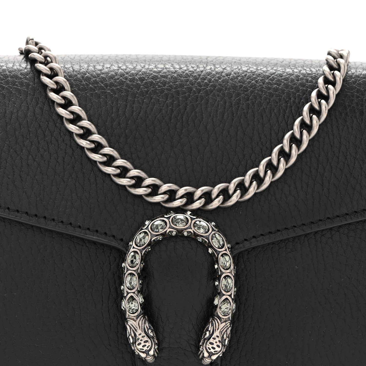 Calfskin Mini Dionysus Chain Wallet Black