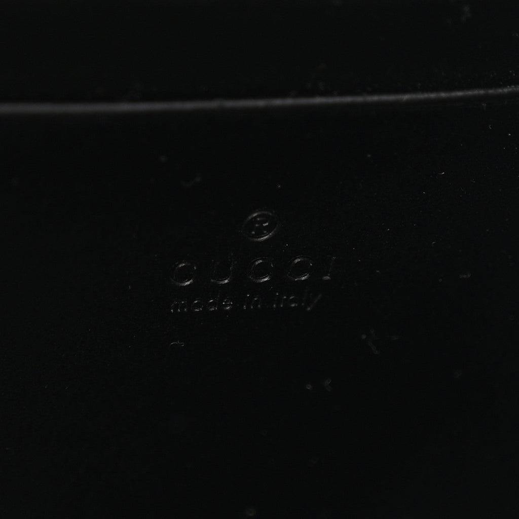 Calfskin GG Debossed Chain Wallet Black