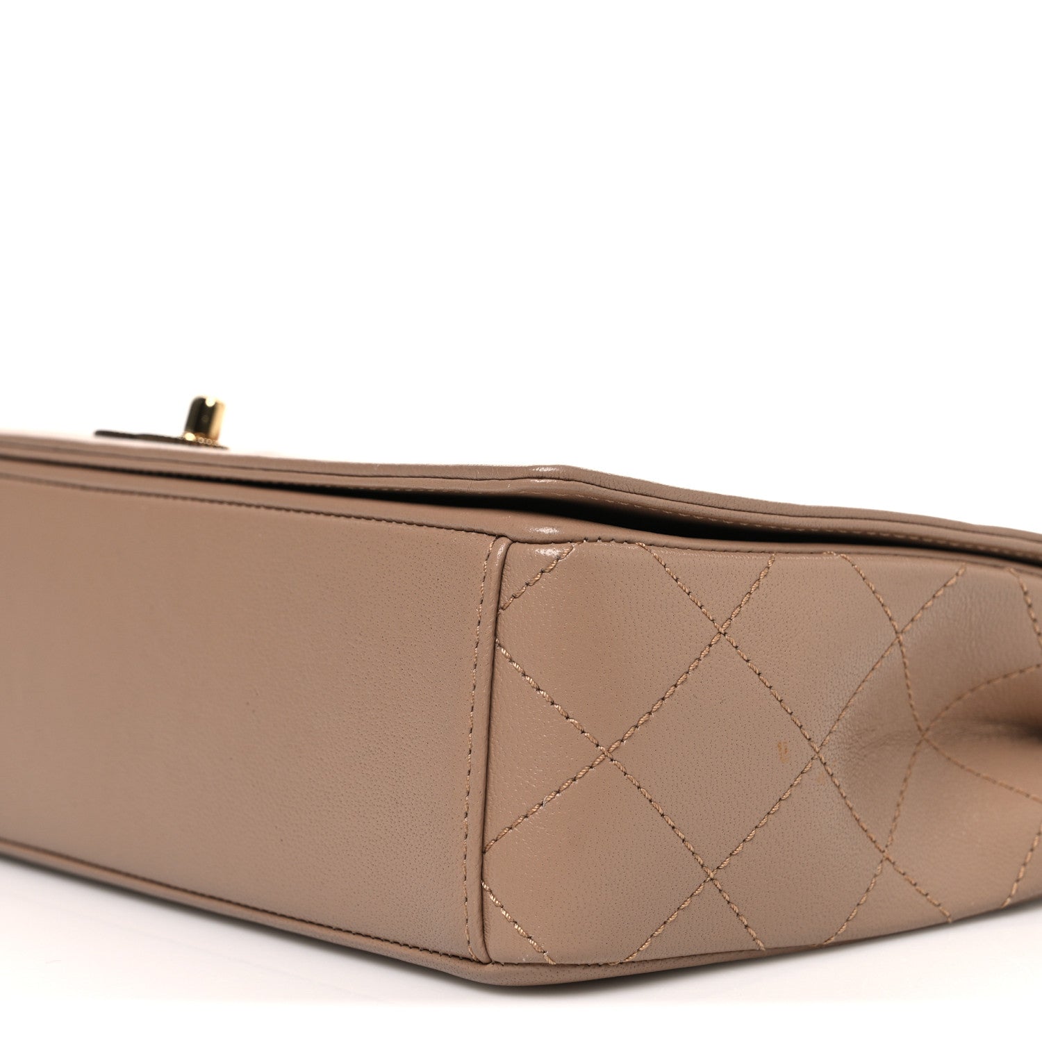 Sheepskin Quilted Vintage Mademoiselle Flap Beige