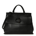 Cellarius Calfskin Bamboo Daily Top Handle Bag Black