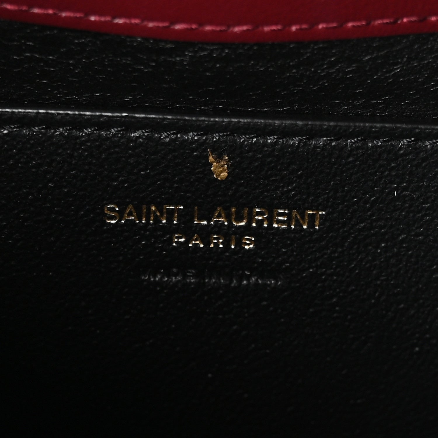 Lambskin Small Cassandre Envelope Pouch Dark Ruby