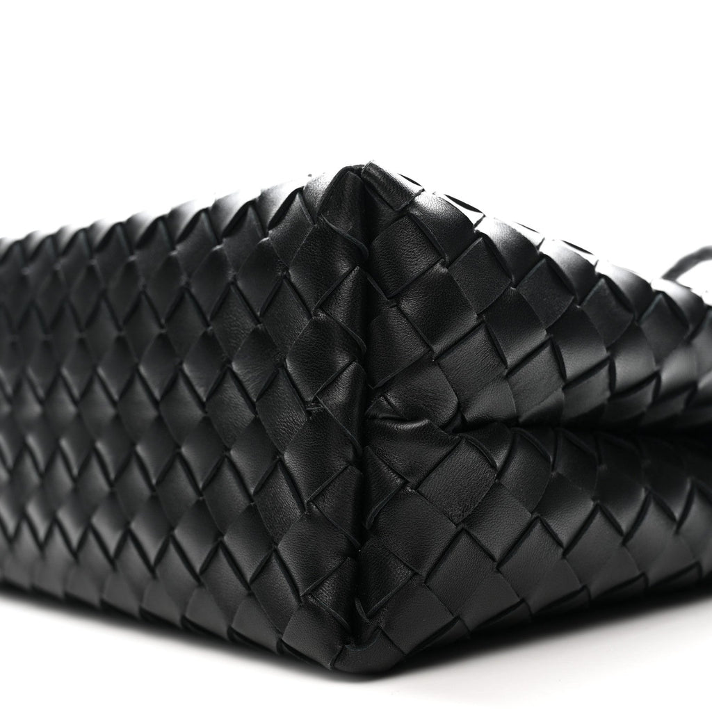 Nappa Intrecciato Medium Andiamo Shoulder Bag Black